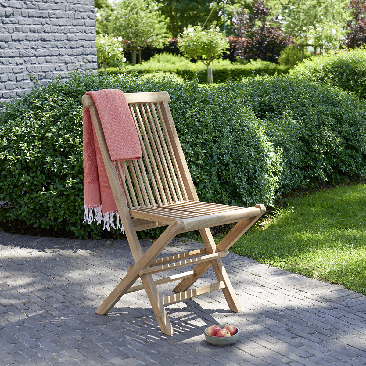 Gartenklappstuhl aus massivem Teakholz