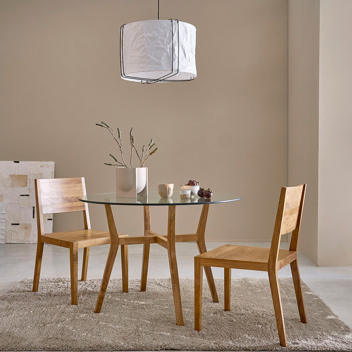 TRISTAN - Stuhl aus massivem Teakholz