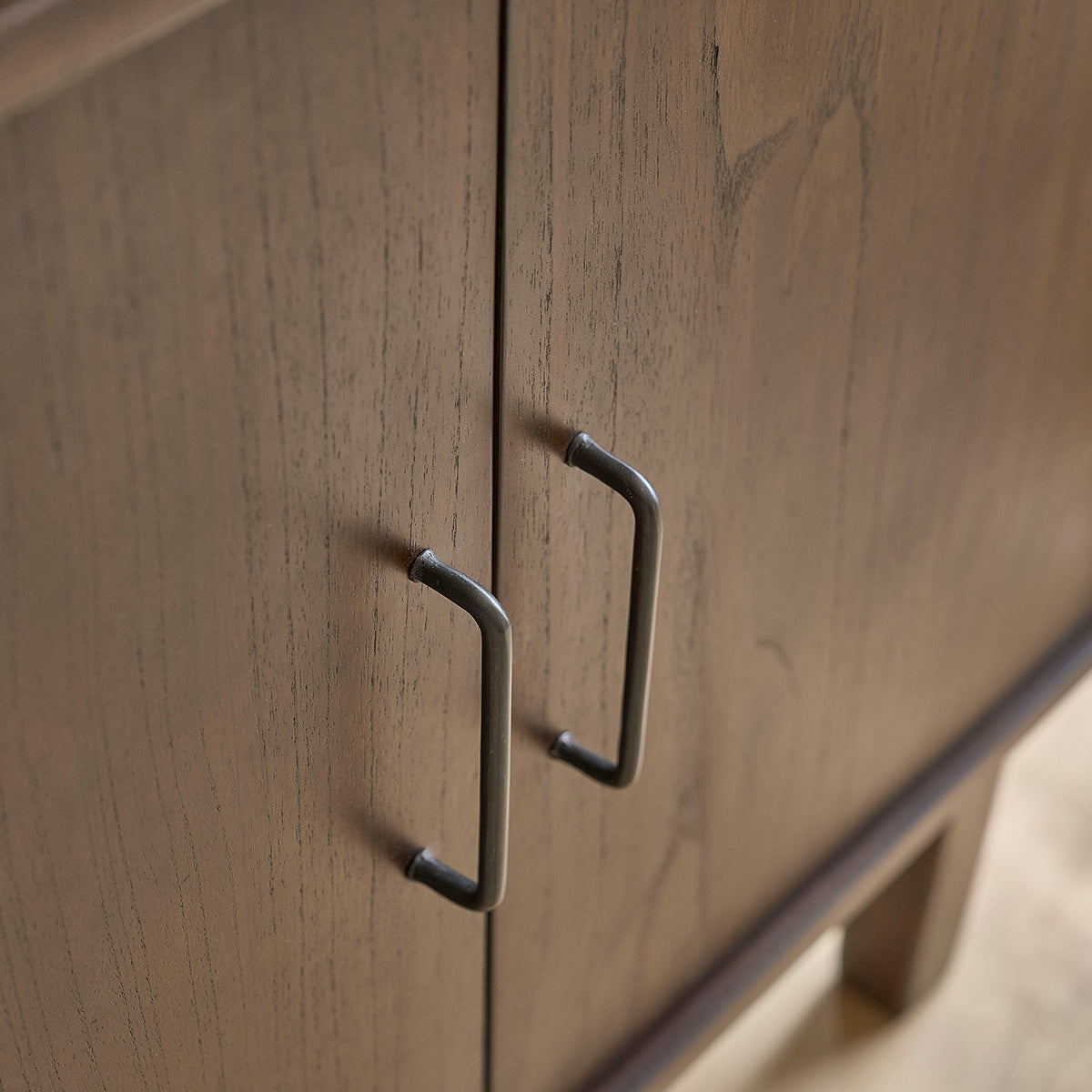 VINTAGE - Meuble de salle de bain en mindi massif 90 cm