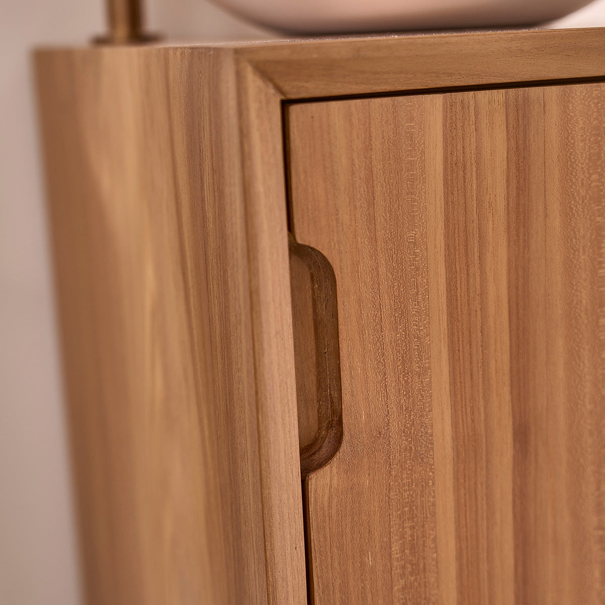 GUSTAVE - Hängendes Handwaschbecken aus massivem Teakholz 35 cm