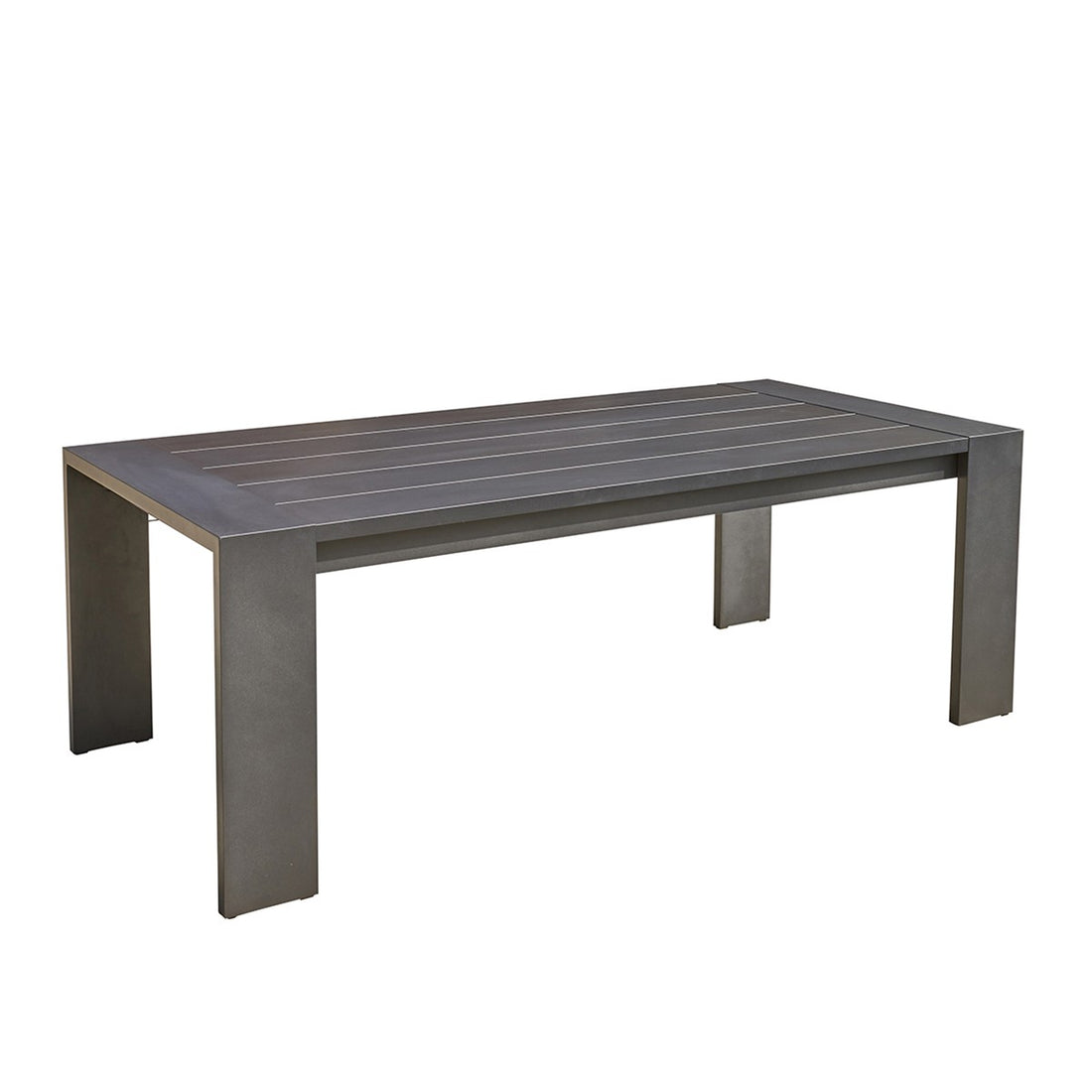 IBIZA - Gartentisch aus schwarzem Aluminium 6-Sitzer