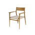 Fauteuil de jardin en teck massif et cordage beige