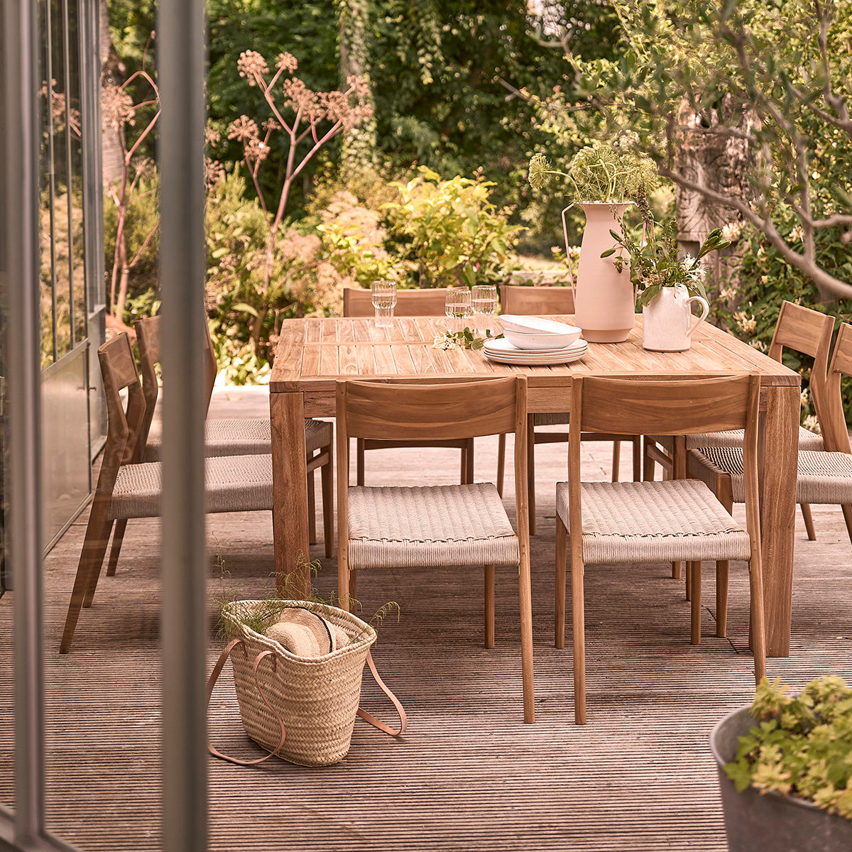 LIVIE - Gartenmöbel aus massivem Teakholz 8 pers.