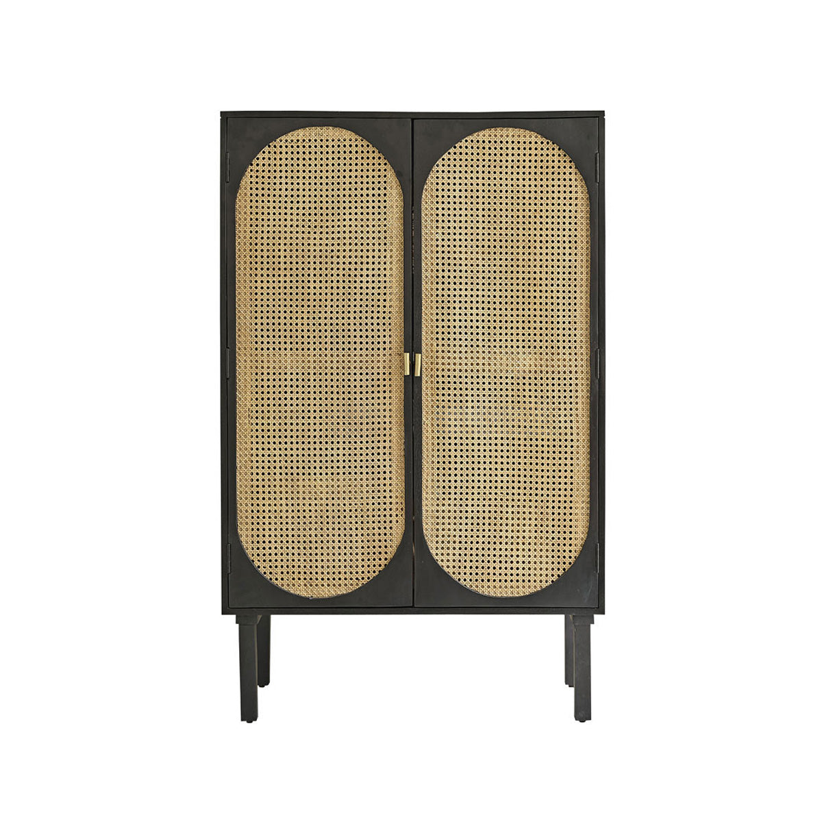 ZULMA - Armoire en manguier massif et cannage 90 cm