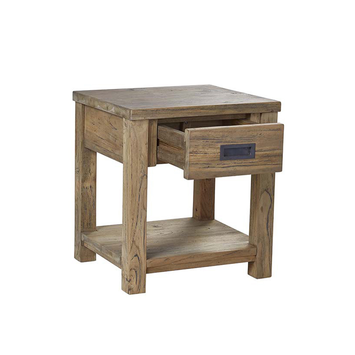 CARGO - Nachttisch aus massivem, recyceltem Teakholz 45 cm