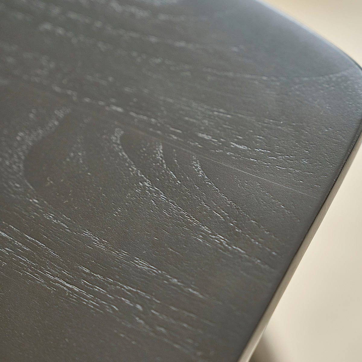 AMBRE - Set aus 2 Hockern aus massivem Teakholz schwarz 75 cm