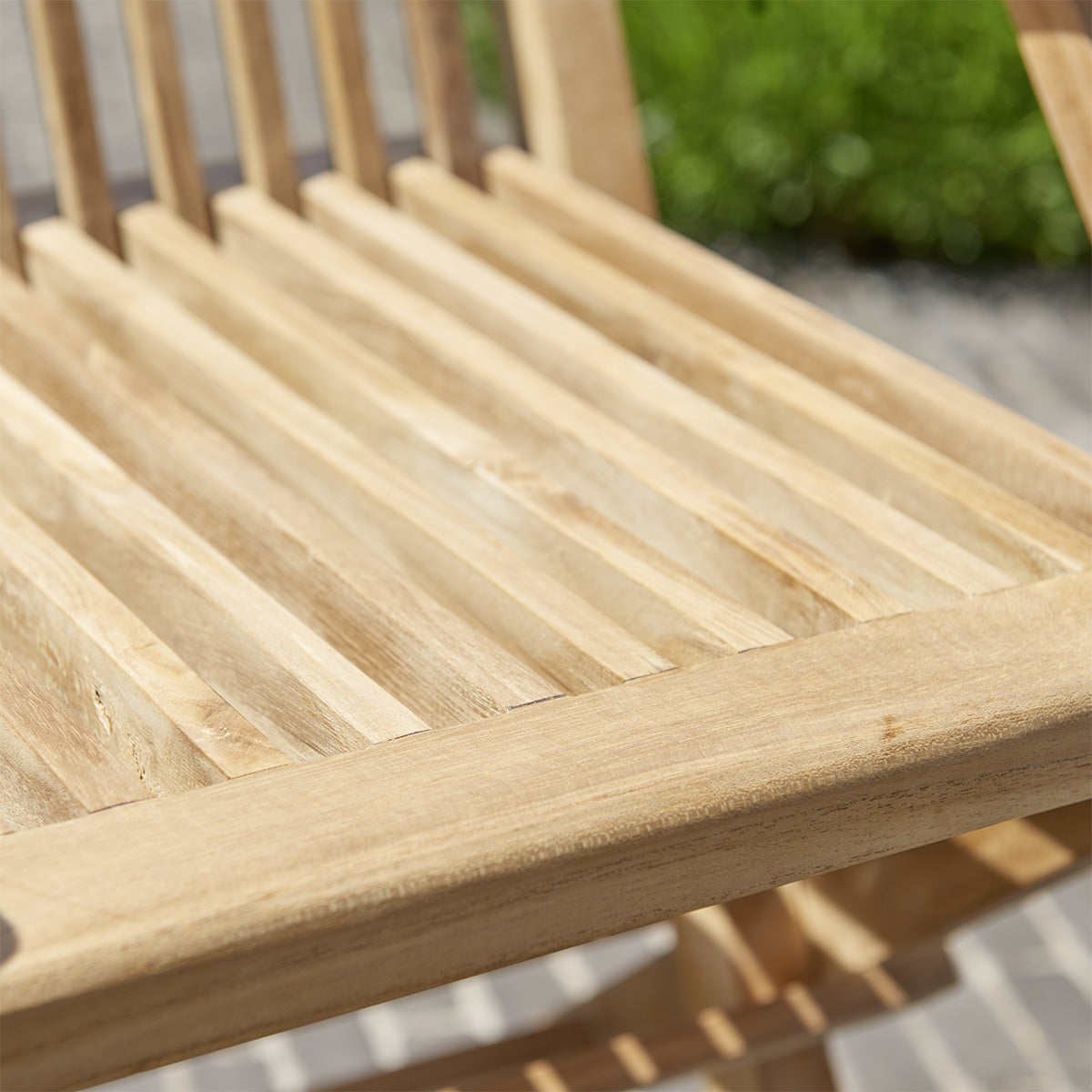 MIDLAND - Fauteuil de jardin en teck massif pliant (lot de 2)