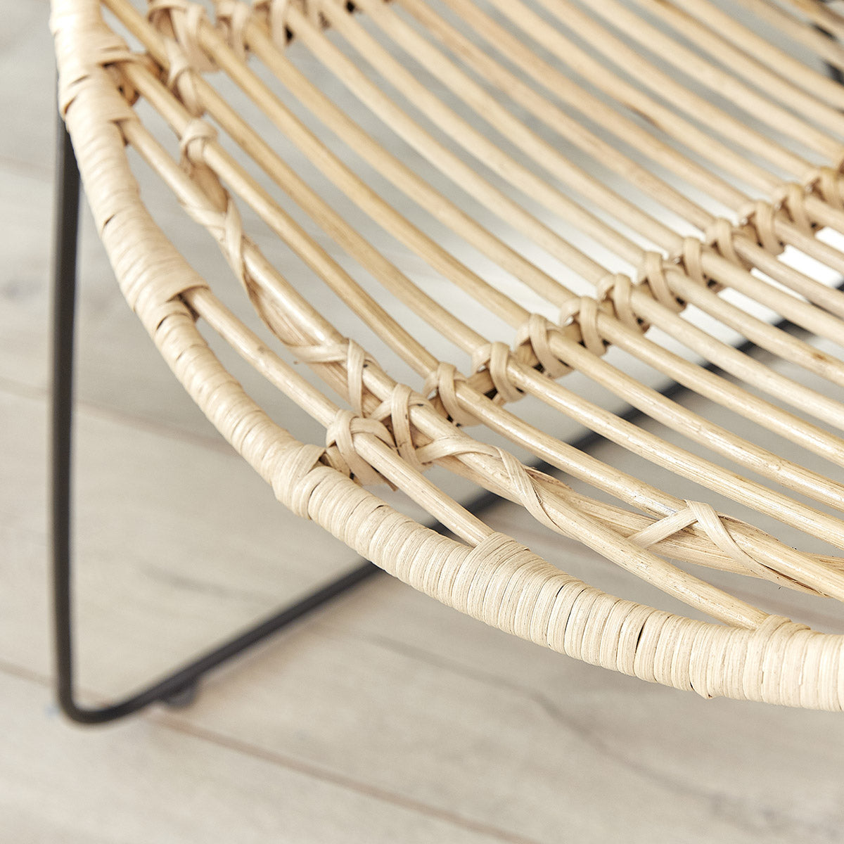 BOHEMA - Chaise en rotin et métal