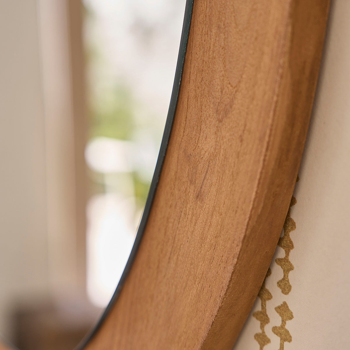 ADELE - Miroir organique en bois de teck 75x60 cm