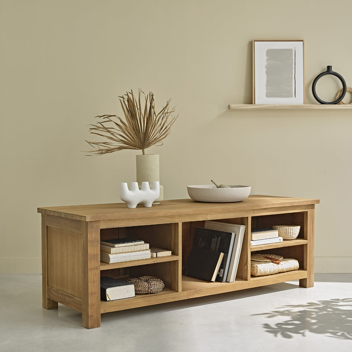 BOSTON - TV-Möbel aus massivem Teakholz 150 cm