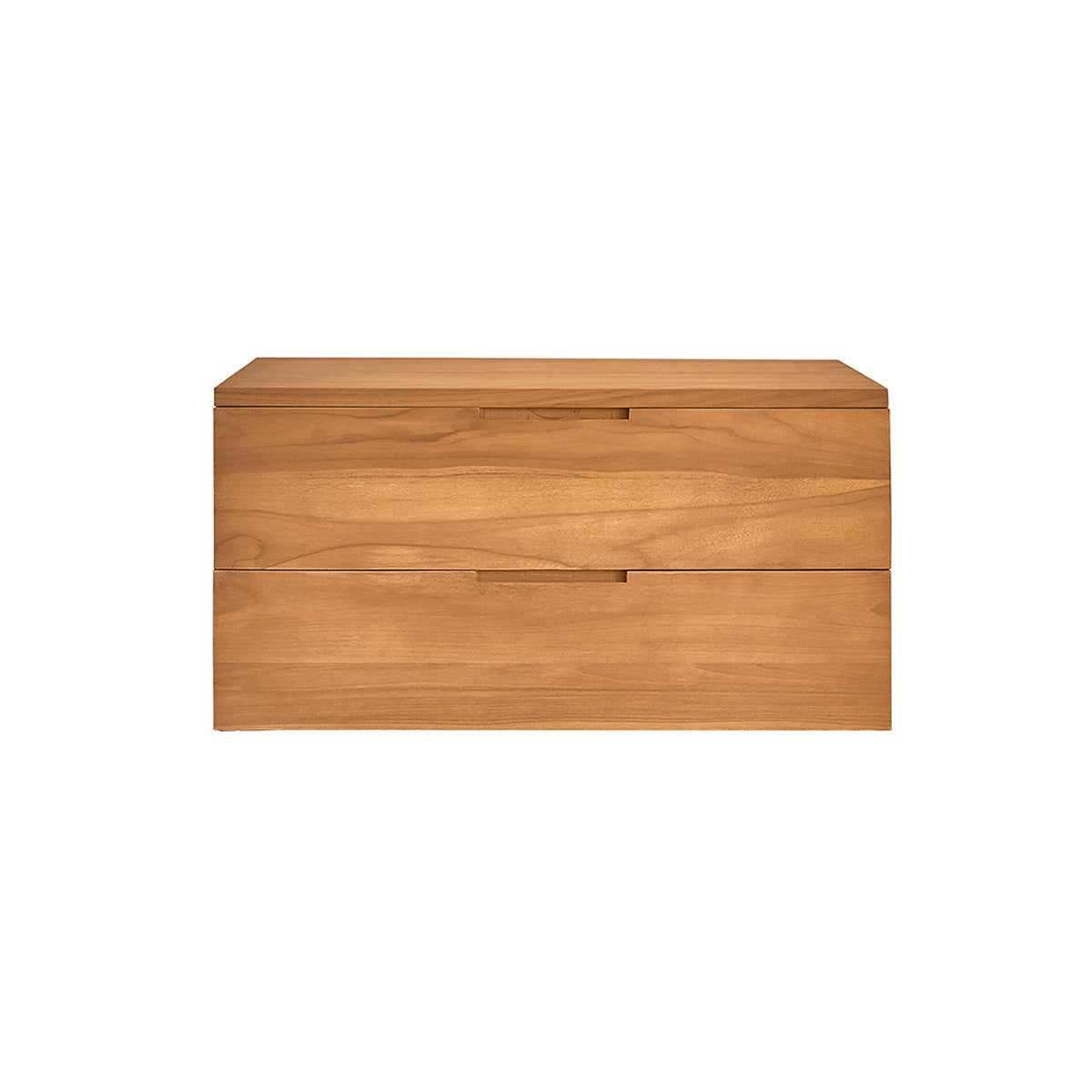 MAË - Waschtischunterschrank aus massivem Teakholz, hängend, 80 cm