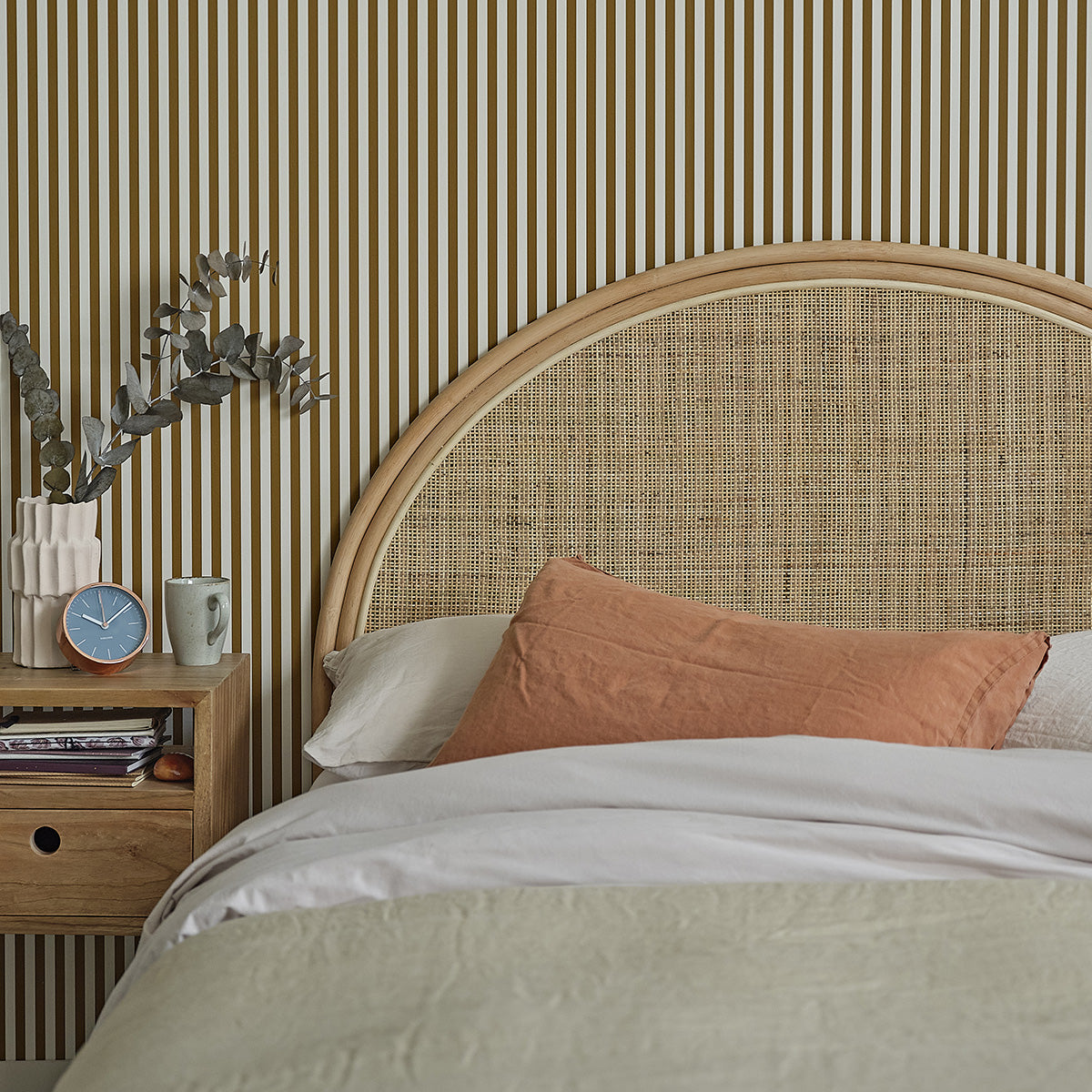 JANE - Kopfteil aus Rattan und Rohrgeflecht 140 cm