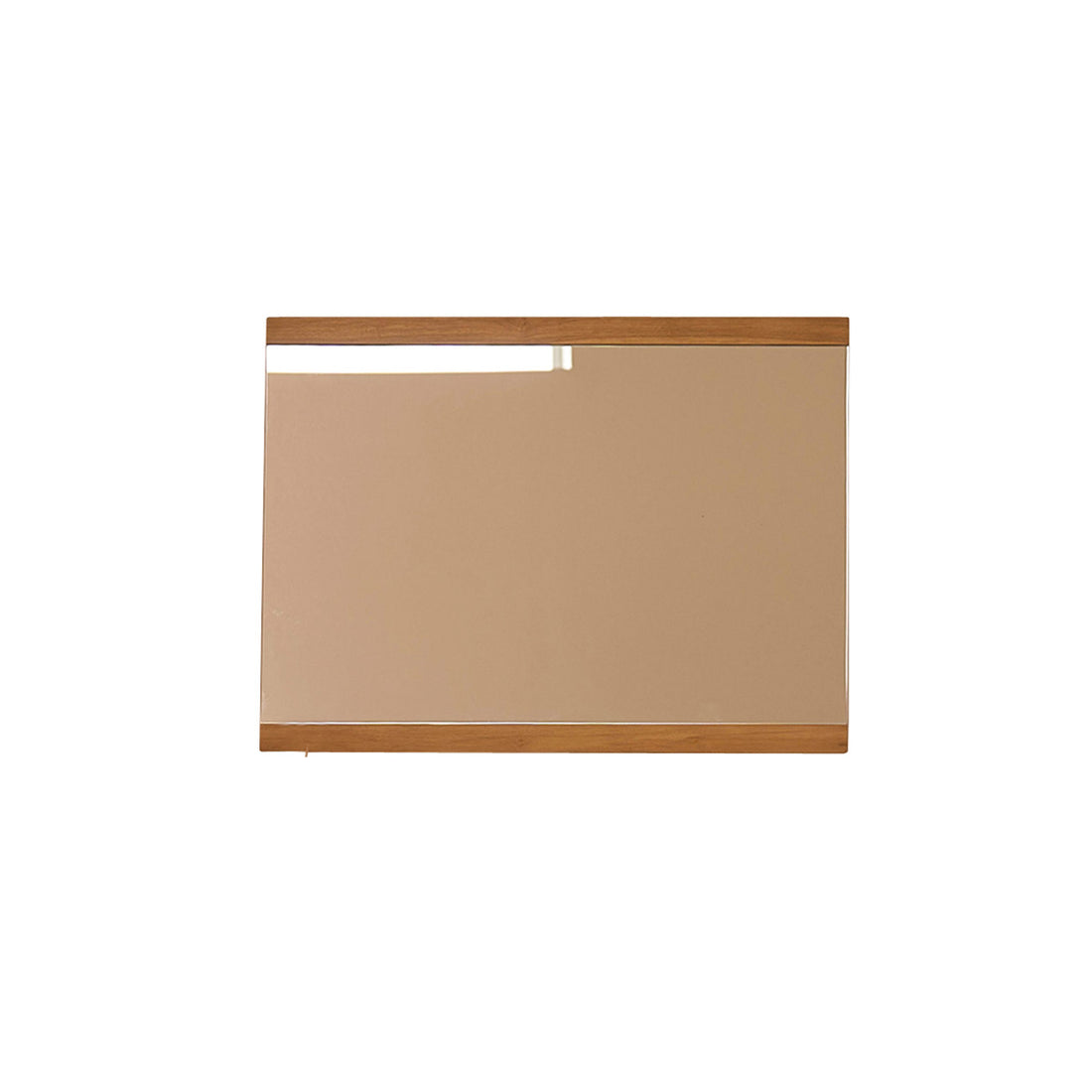 NAHELE - Spiegel aus massivem recyceltem Teakholz rechteckig 80x60 cm