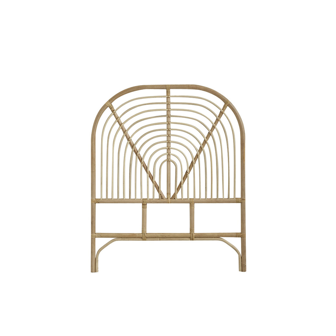 BOHO - Abgerundetes Kopfteil für Kinderbett aus Rattan 90 cm