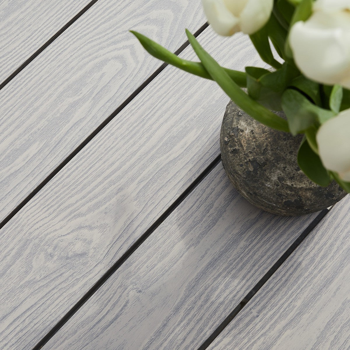 TAMPA - Gartenlounge aus weißem Aluminium und grauem Textilene 8-Sitzer