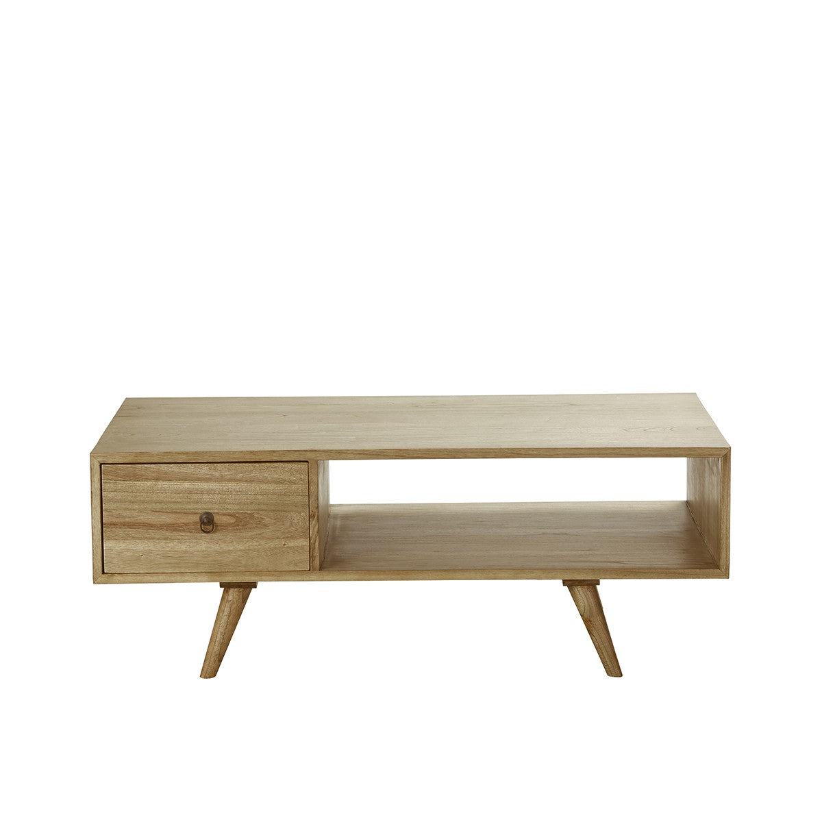 OSCAR - Couchtisch aus massivem Mindi-Holz 120 cm 