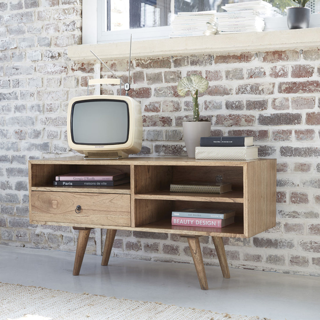 OSCAR - TV-Möbel aus massivem Mindy 110 cm 