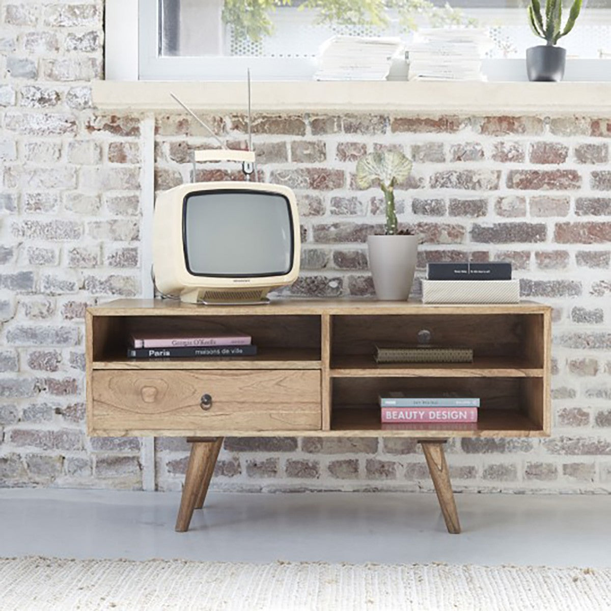 OSCAR - TV-Möbel aus massivem Mindy 110 cm 