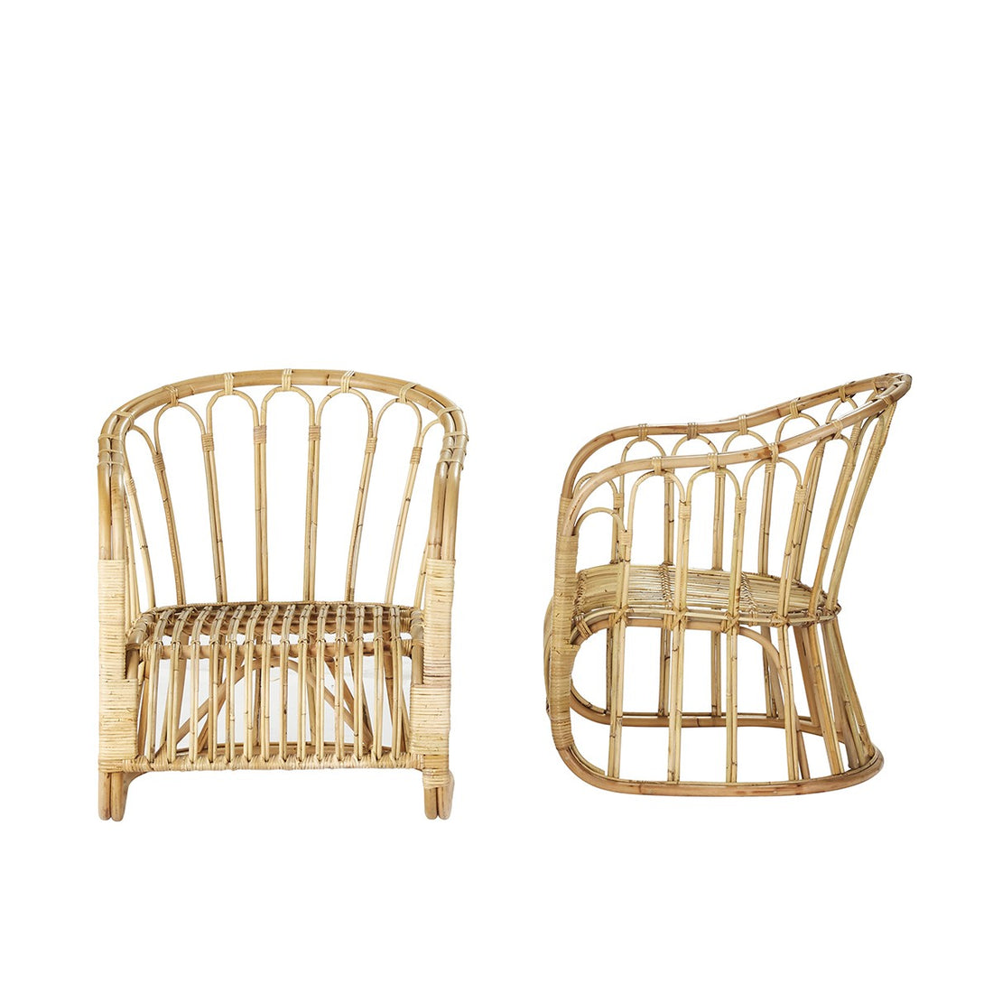 PAOLA - Set aus 2 Rattansesseln Komfort