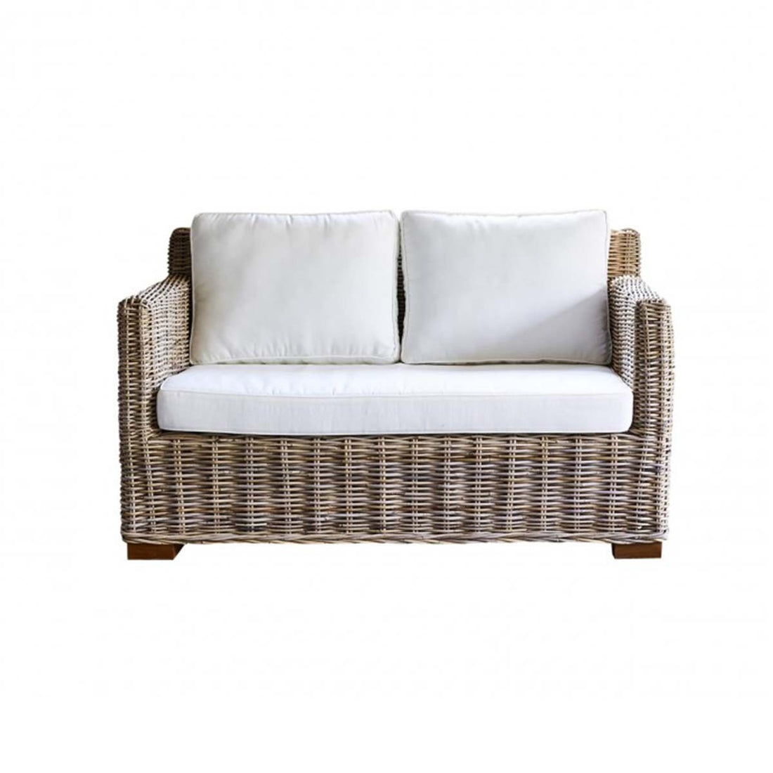 MUSA - Gartensofa aus naturfarbenem Kubu 