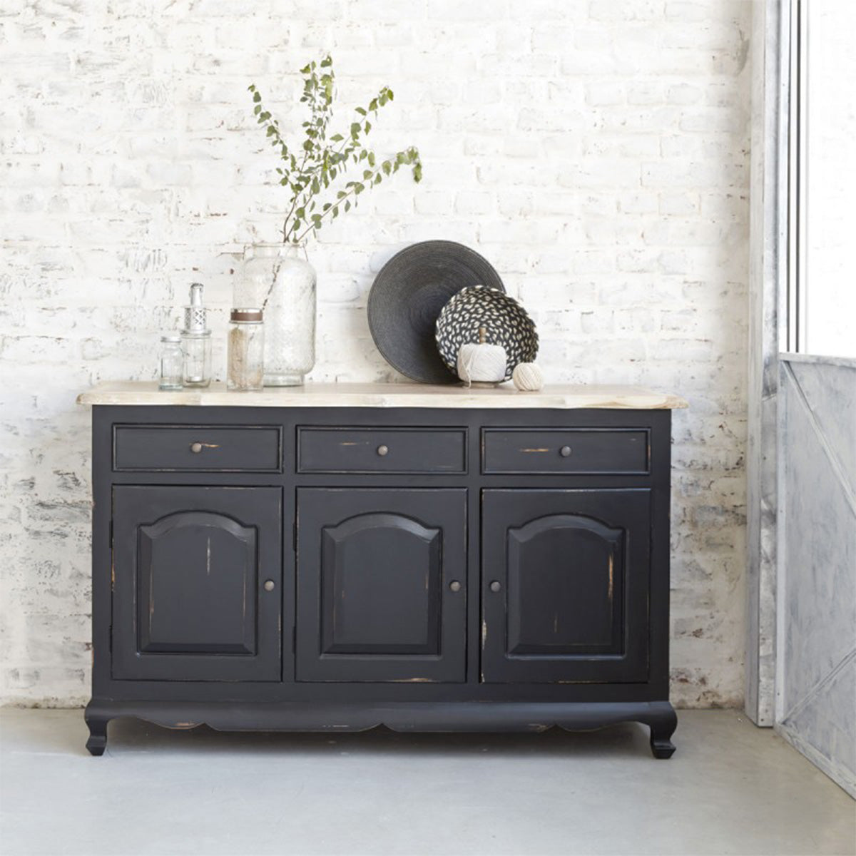 LONDRES - Buffet aus Mahagoni und massivem Teakholz 150 cm 