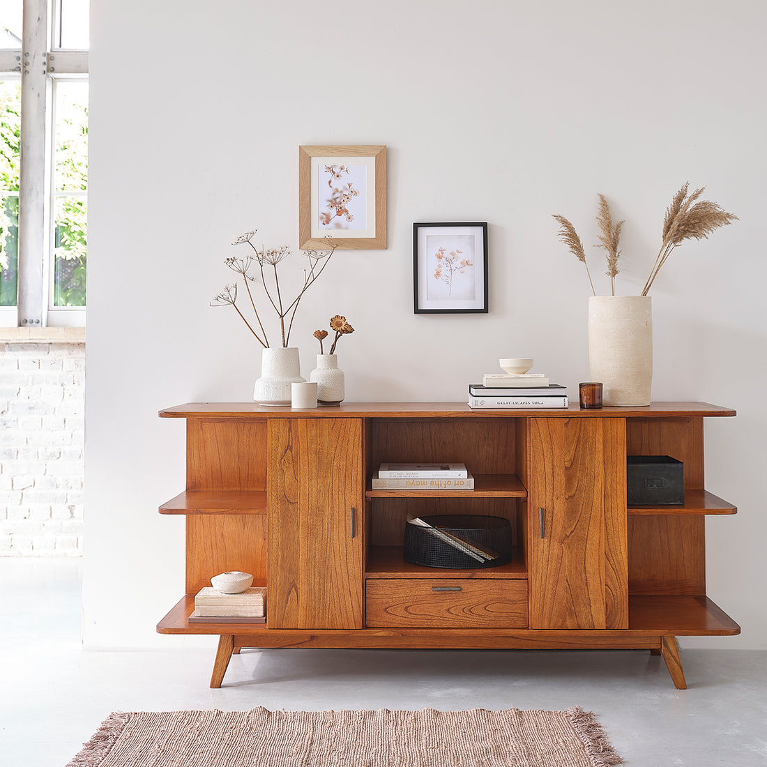 CELESTE - Buffet aus massivem Mindi 180 cm 