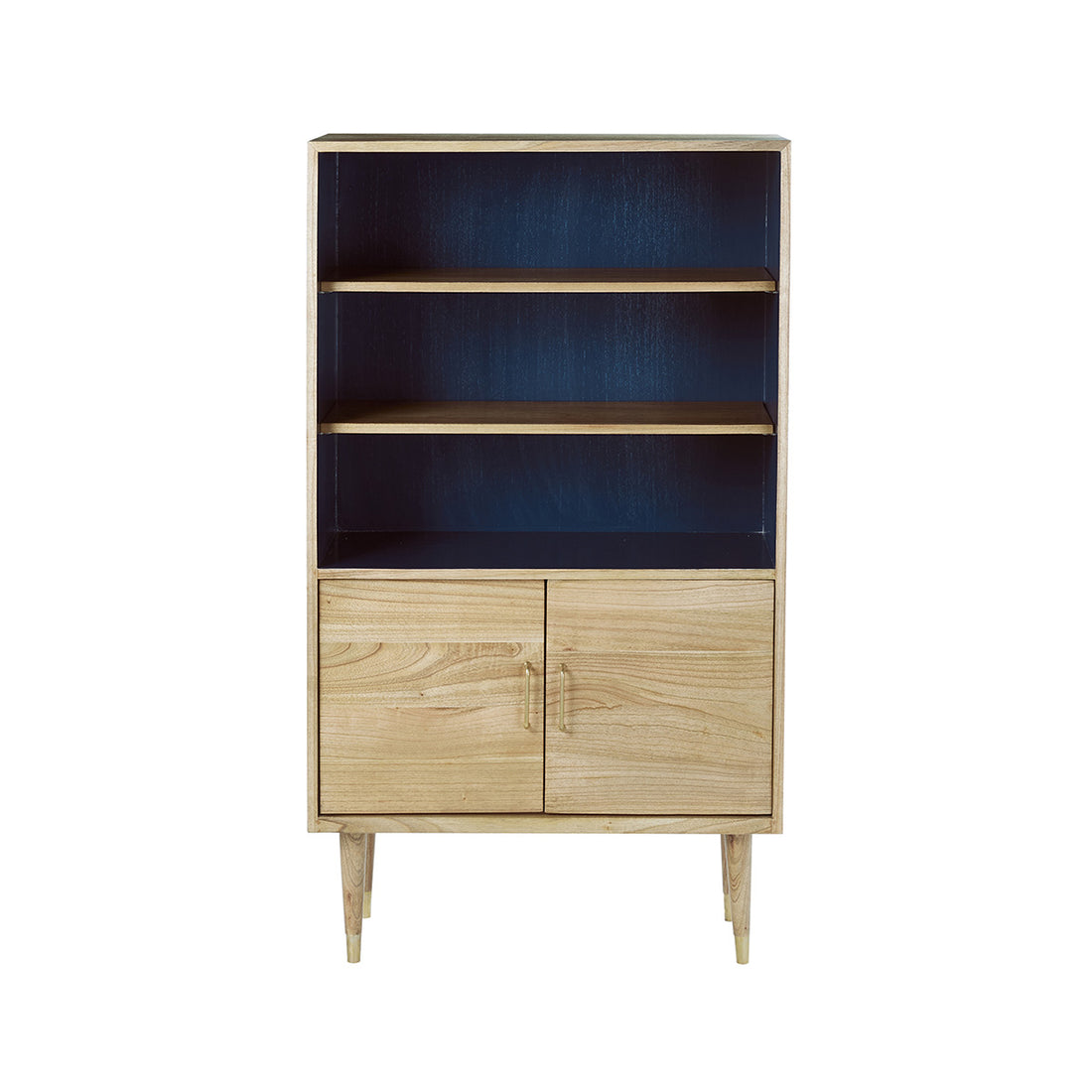 PIA - Bücherregal aus massivem Mindi-Holz, H 147 cm
