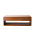 Couchtisch aus massivem Mindi-Holz, Walnuss-Finish 140 cm