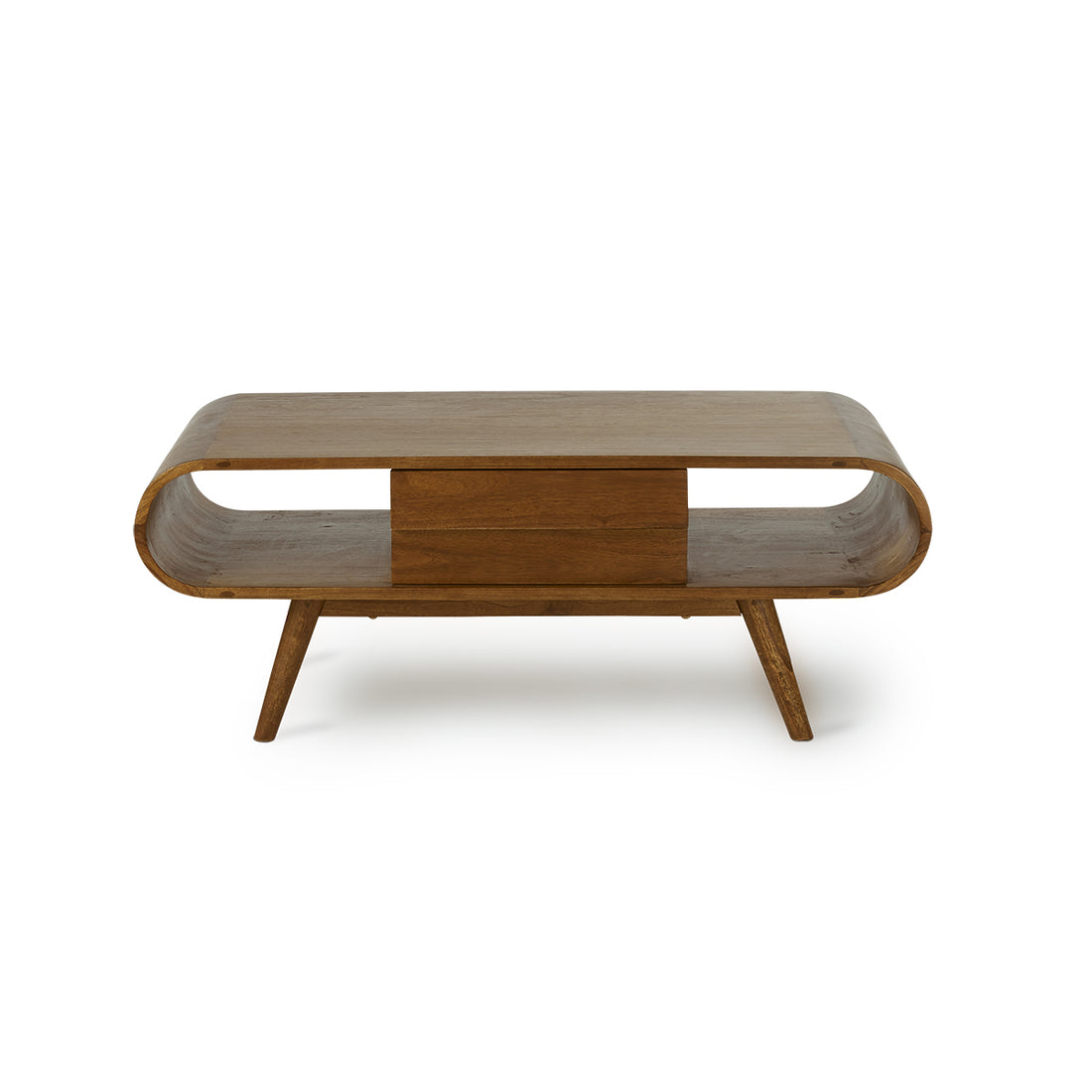 APOLLINE - Couchtisch aus massivem Mindi-Holz 120 cm 
