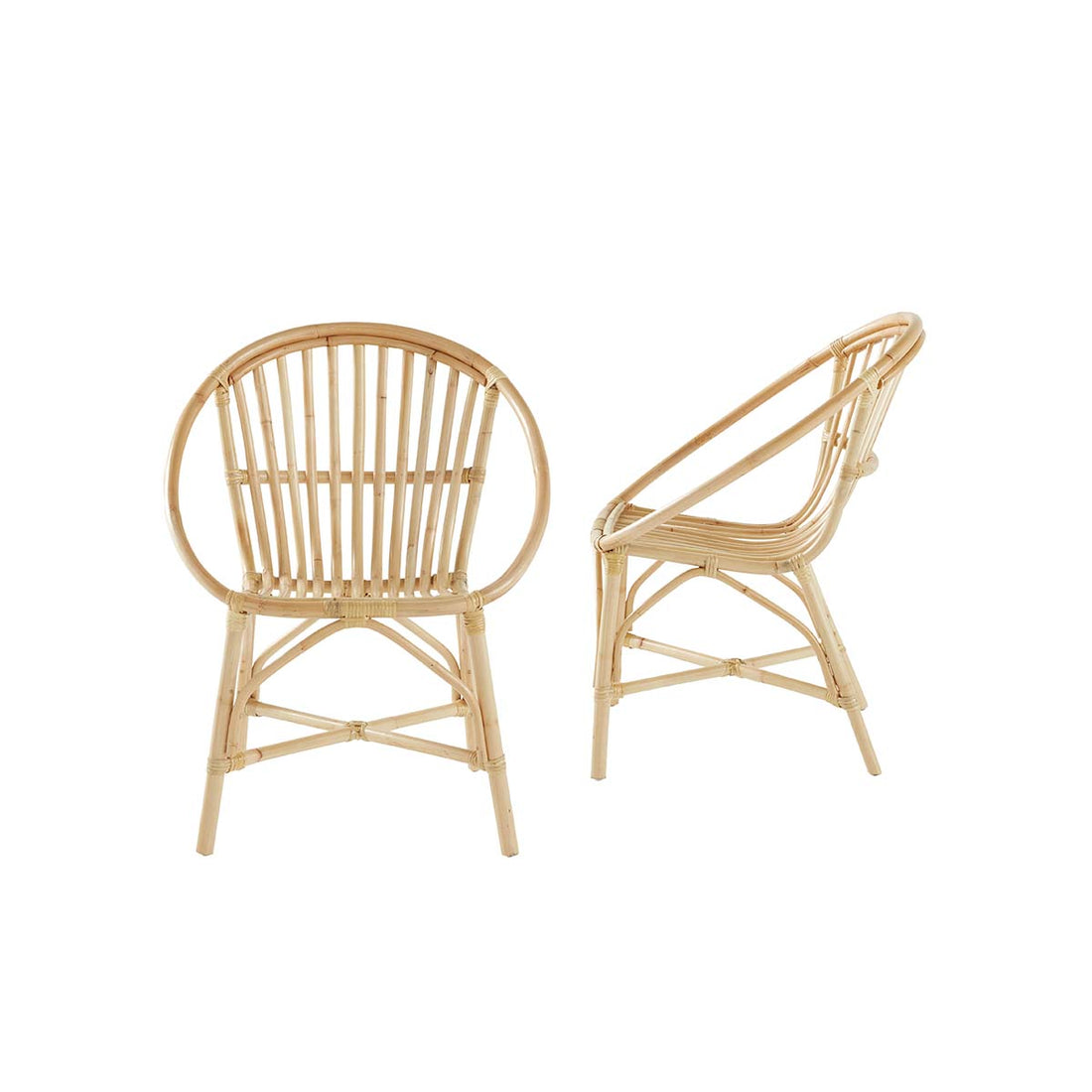PAOLA - Set aus 2 Rattansesseln 