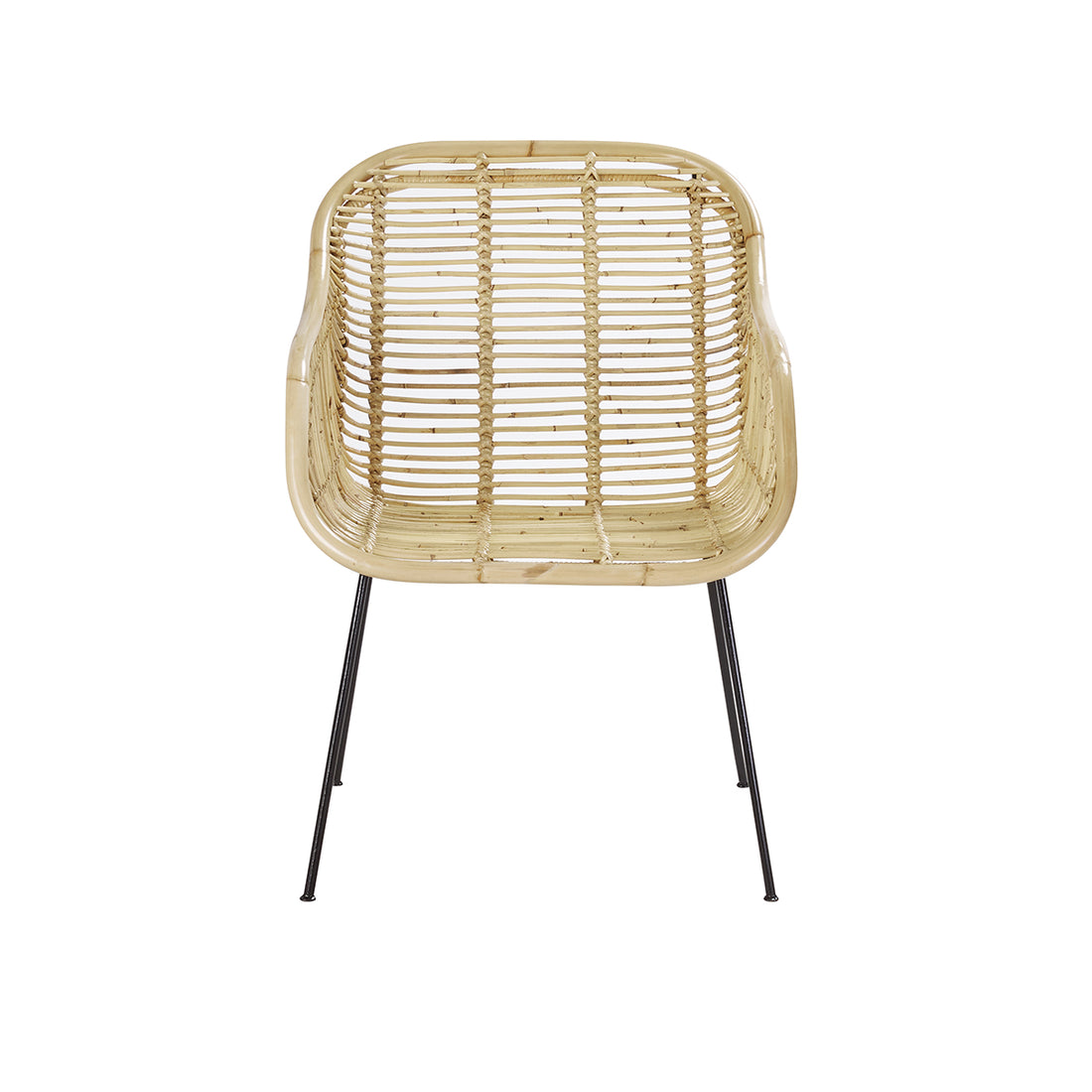 BOHO - Stuhl aus Rattan und Metall 