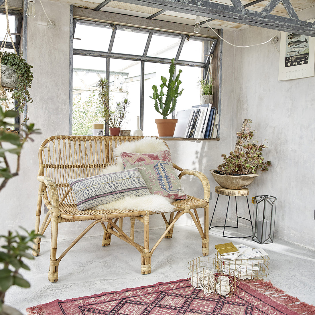 PAOLA - Vintage-Rattansofa 