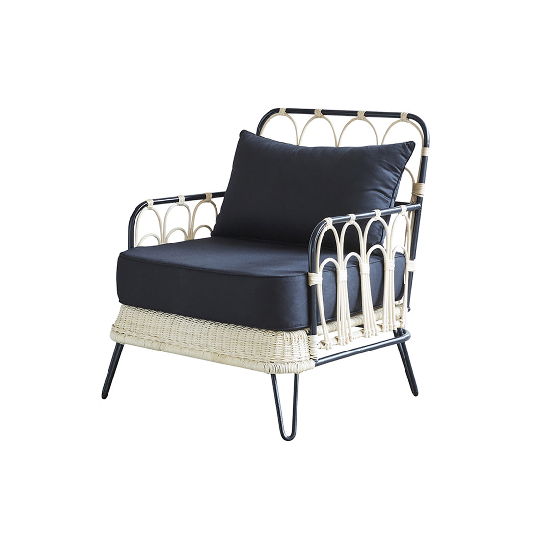 ALBANE - Sessel aus Rattan und Metall 
