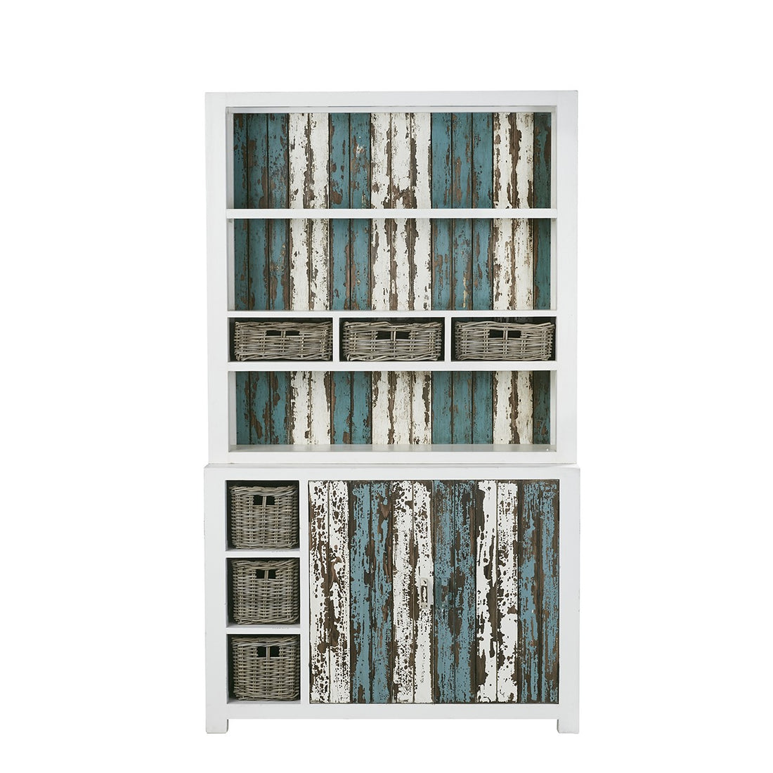 ATLANTIC - Bücherregal aus recyceltem Massivholz, H 218 cm