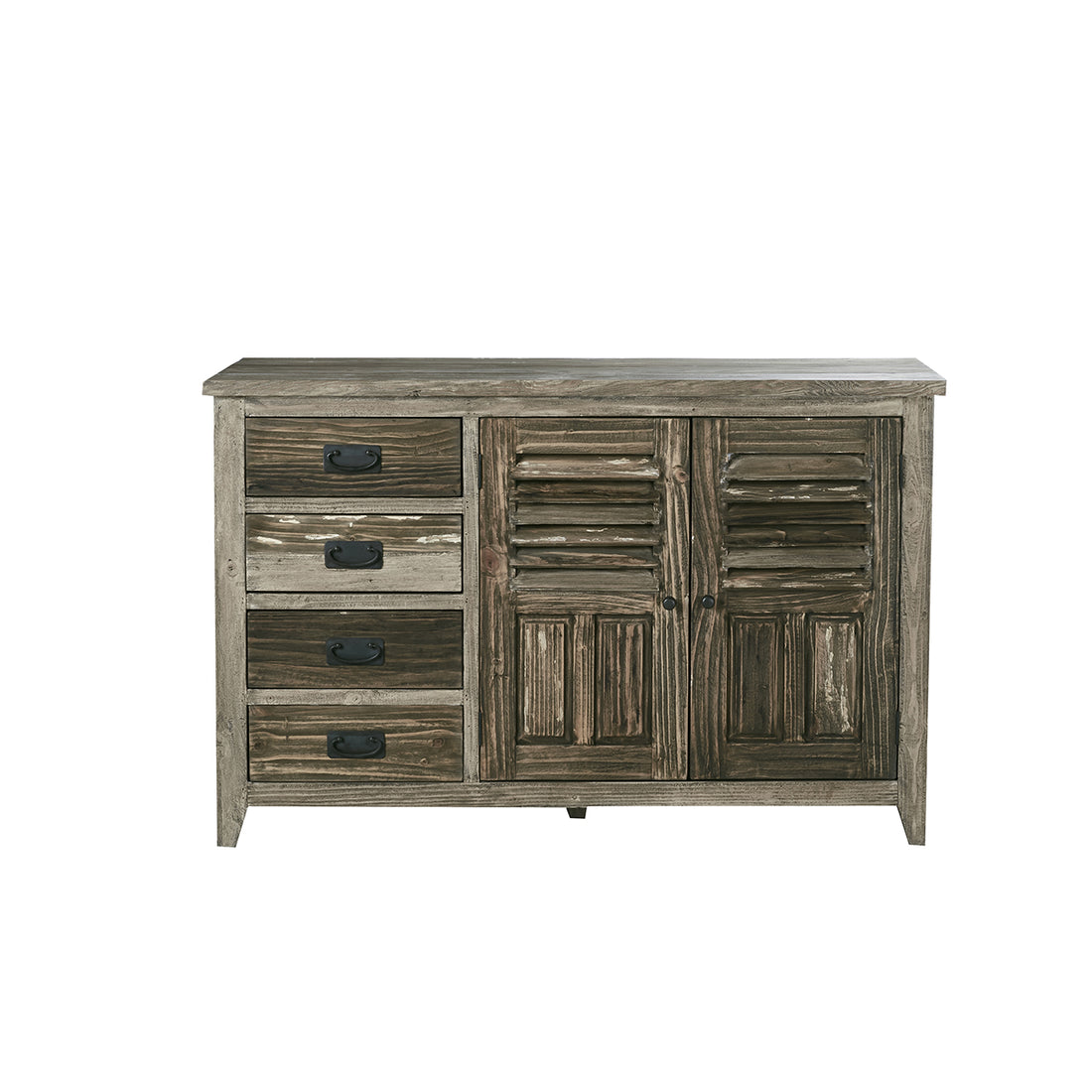 VICTOR - Buffet aus massivem recyceltem Holz 140 cm