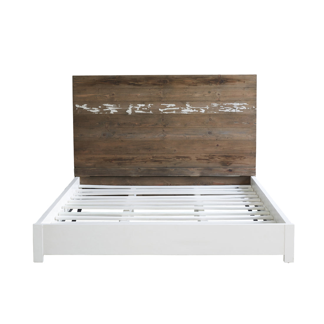 HONFLEUR - Bett aus massivem recyceltem Holz 160 cm 