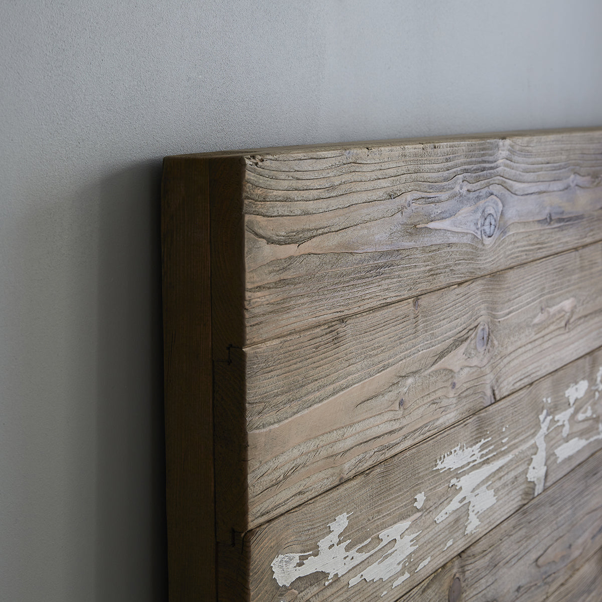 HONFLEUR - Bett aus massivem recyceltem Holz 160 cm, mit Lattenrost