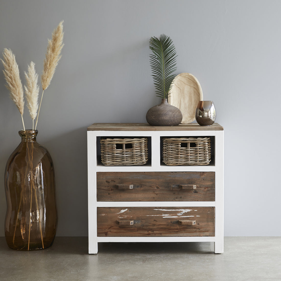 HONFLEUR - Kommode aus recyceltem Massivholz 80 cm 
