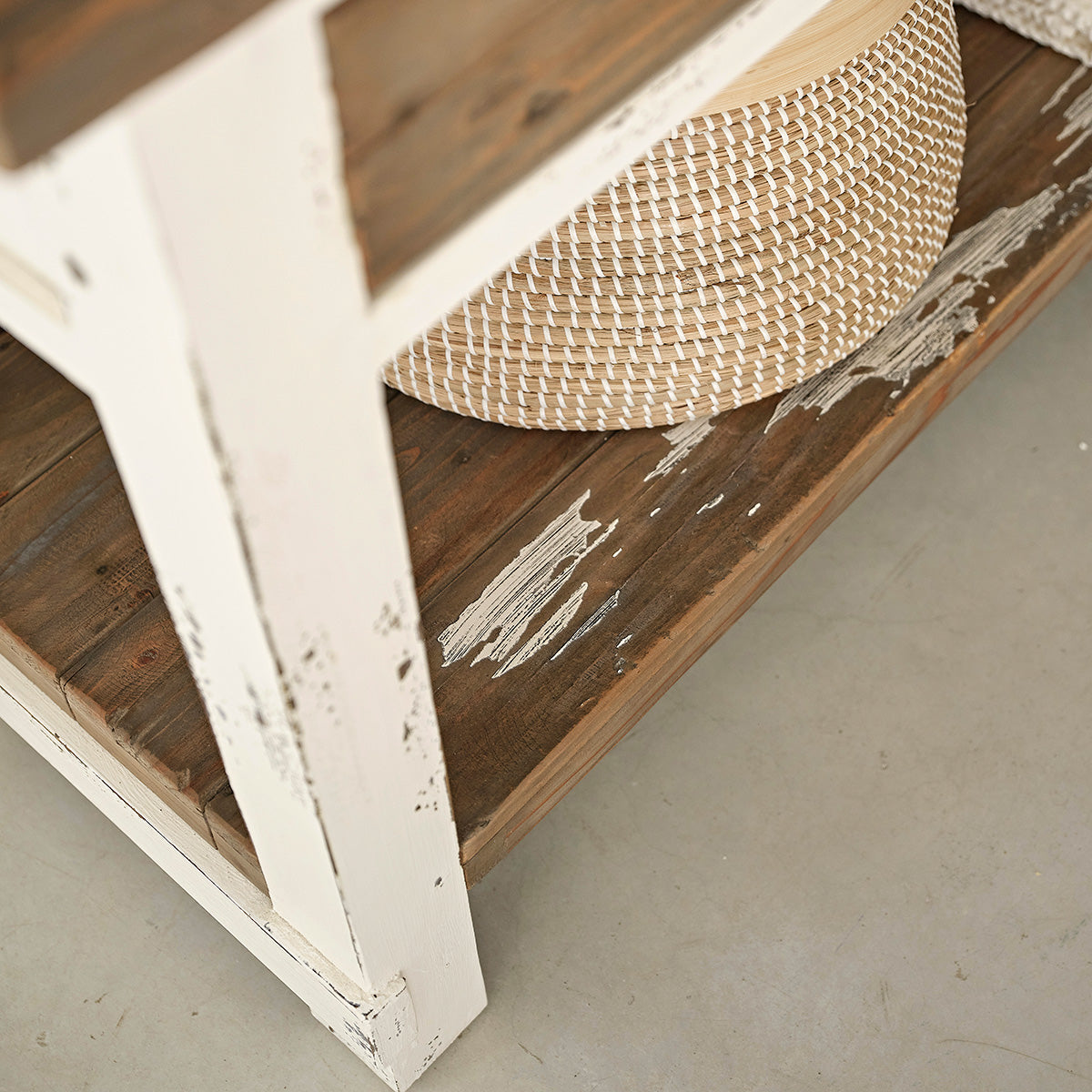 SEZANNE - Waschtischunterschrank aus recyceltem Massivholz 150 cm 