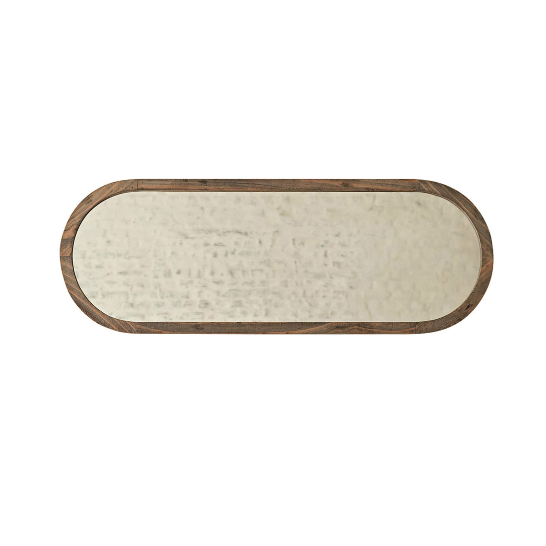 SEZANNE - Spiegel aus massivem recyceltem Holz oval 140x50 cm