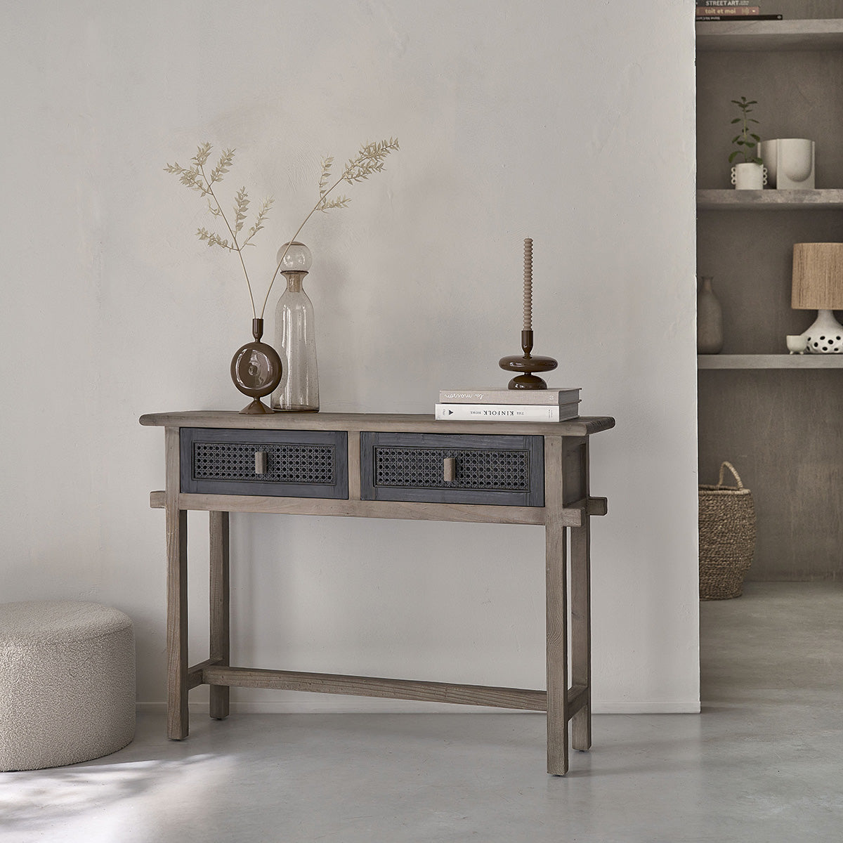 JUNKO - Konsole aus recyceltem Massivholz 110 cm 