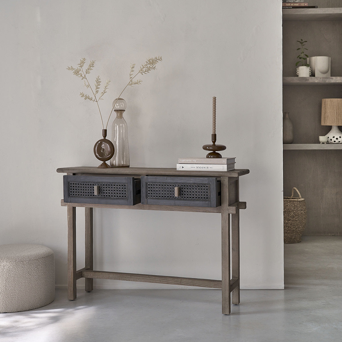 JUNKO - Konsole aus recyceltem Massivholz 110 cm 