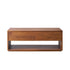 Couchtisch aus massivem Mindi-Holz, Walnuss-Finish 120 cm