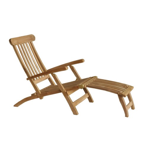 MIDLAND - Liegestuhl aus massivem Teakholz