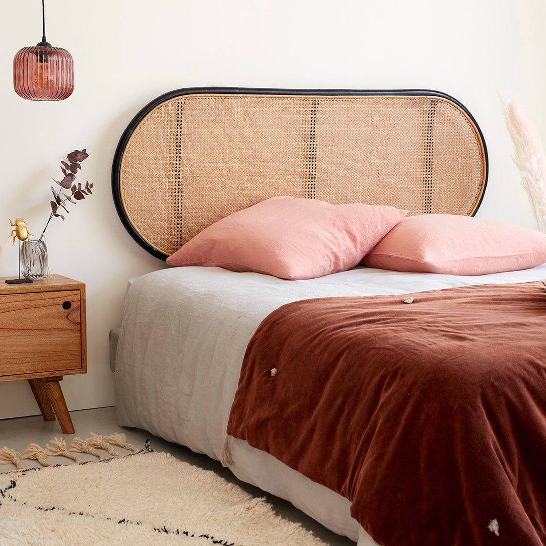 AVA - Kopfteil aus Rohrgeflecht und Rattan 160 cm 