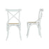 Lot de 2 chaises bistrot en acajou massif et rotin