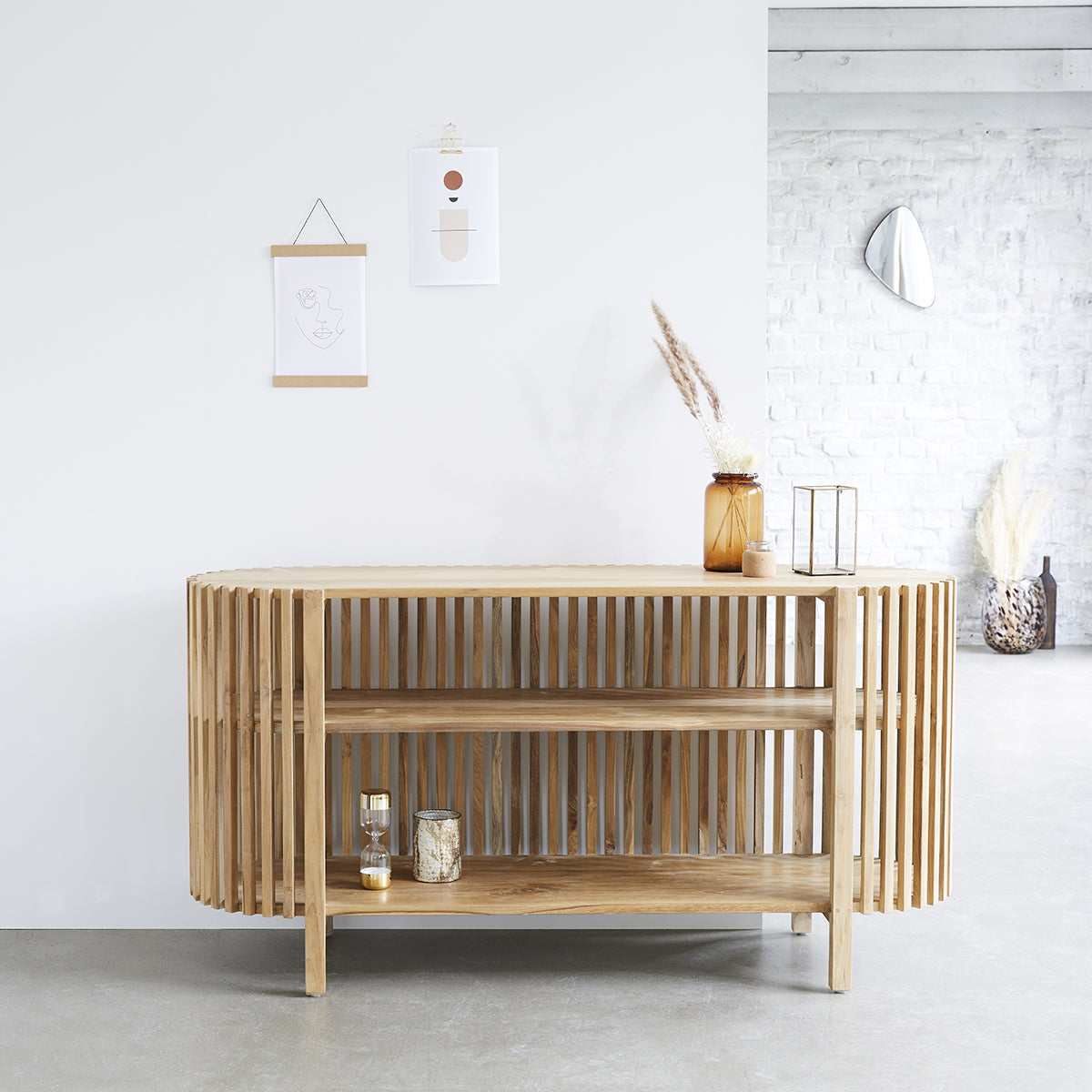 VICTORIA - Buffet aus massivem Teakholz 160 cm 
