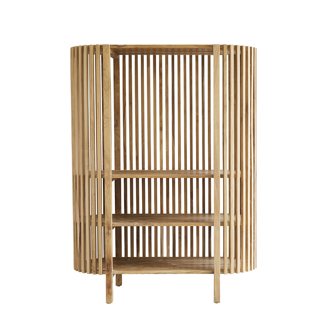 VICTORIA - Bücherregal aus massivem Teakholz 160 cm 