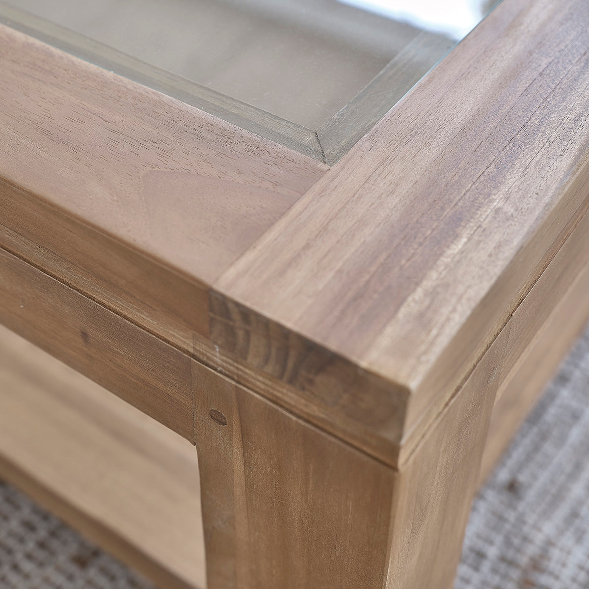 BOSTON - Couchtisch aus massivem Teakholz 100 cm 