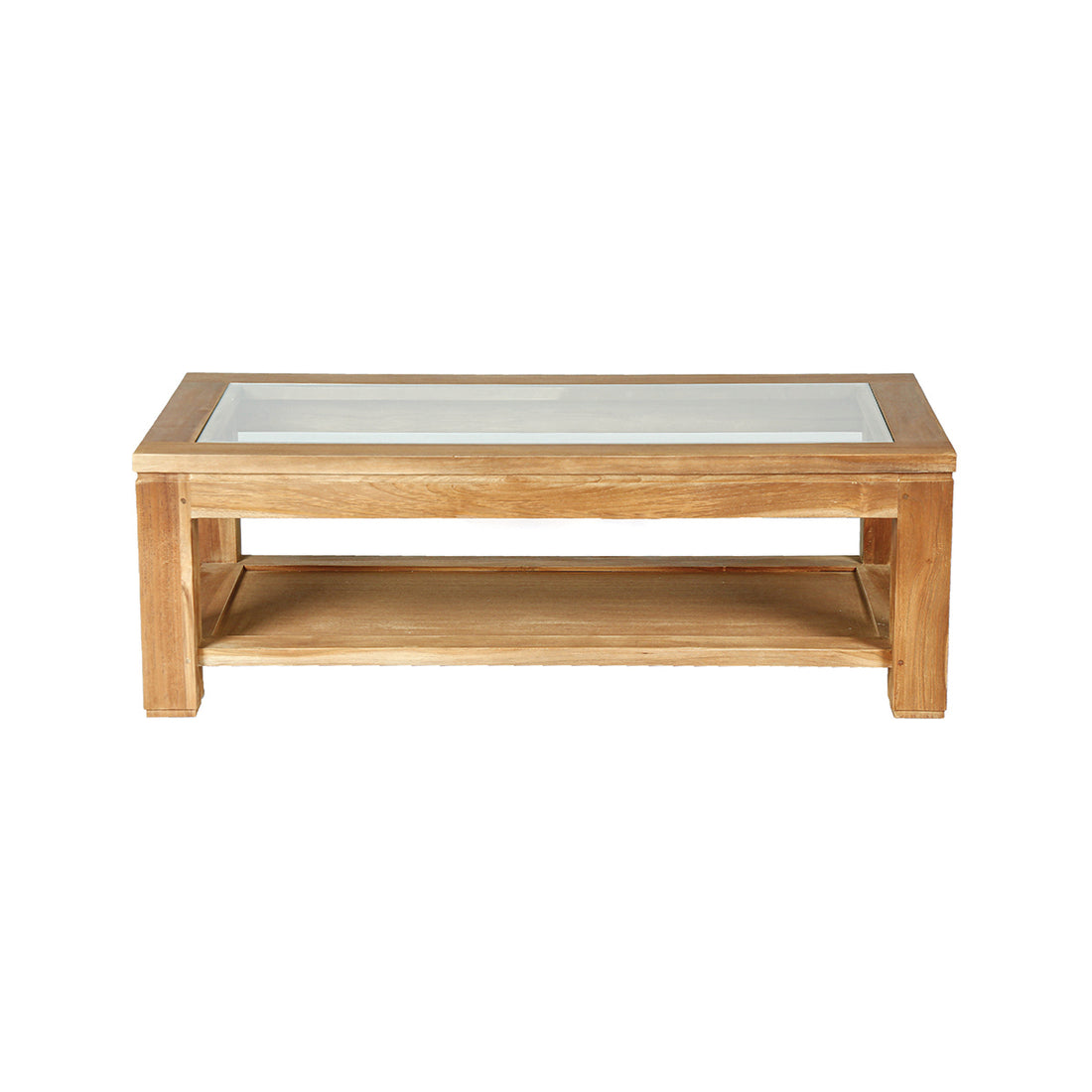 BOSTON - Couchtisch aus massivem Teakholz 120 cm